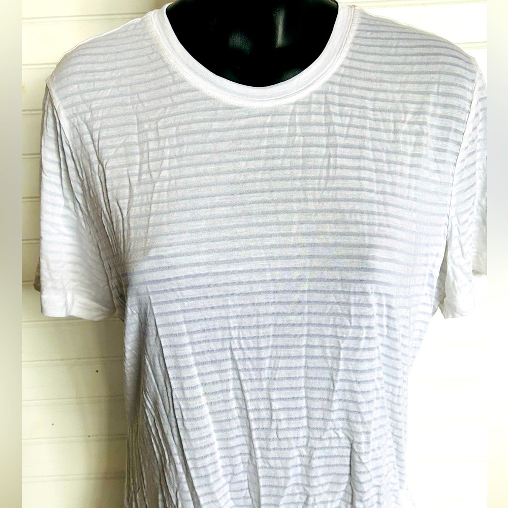 ZELLA womens size large white semi shear shirt sleeve top